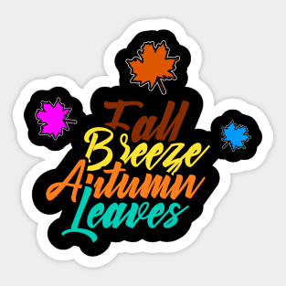 Fall Breeze Autumn Leaves Sticker